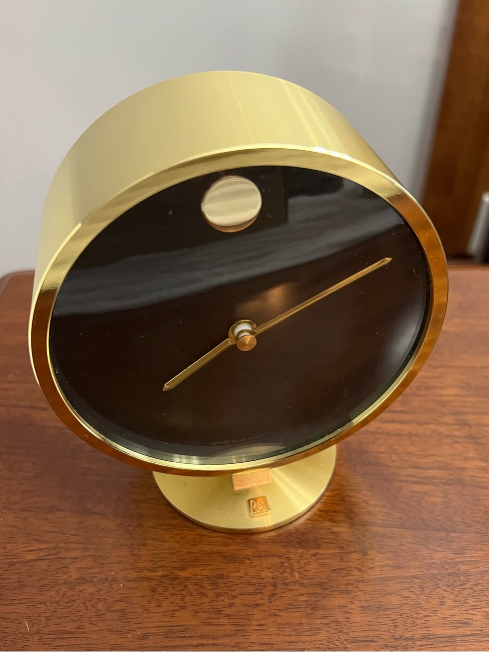 VINTAGE Howard Miller brass desk clock